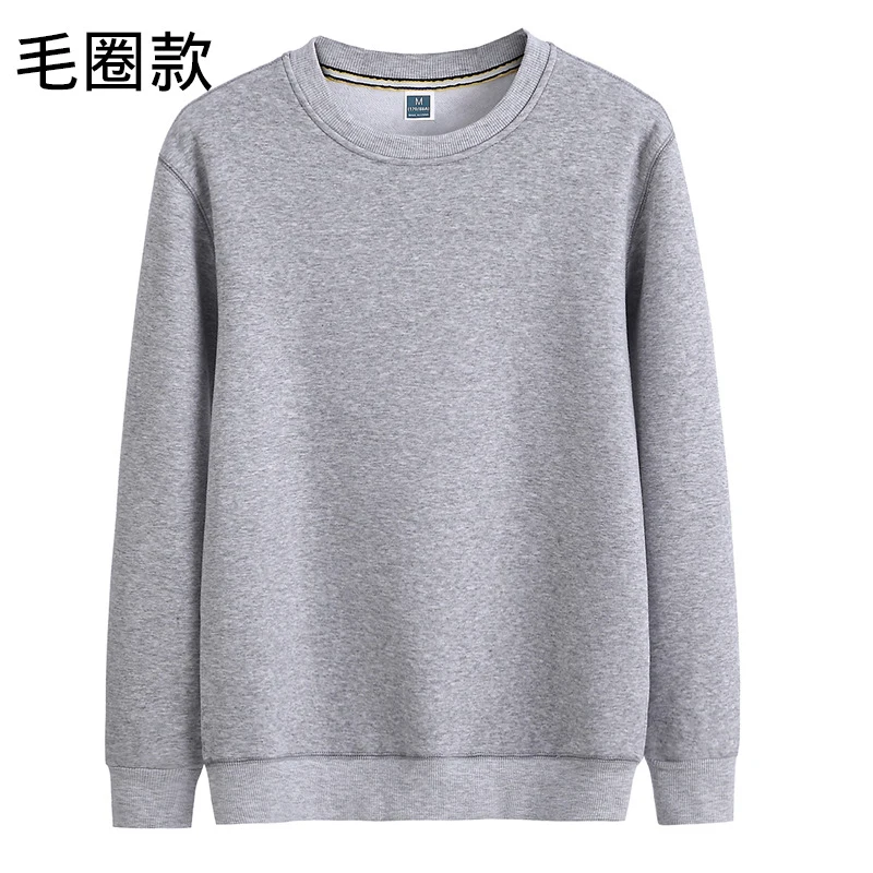 

Men's spring Pullover casual, comfortable and loose couple's coat, round neck, simple and versatile cotton solid top Sweatshirt