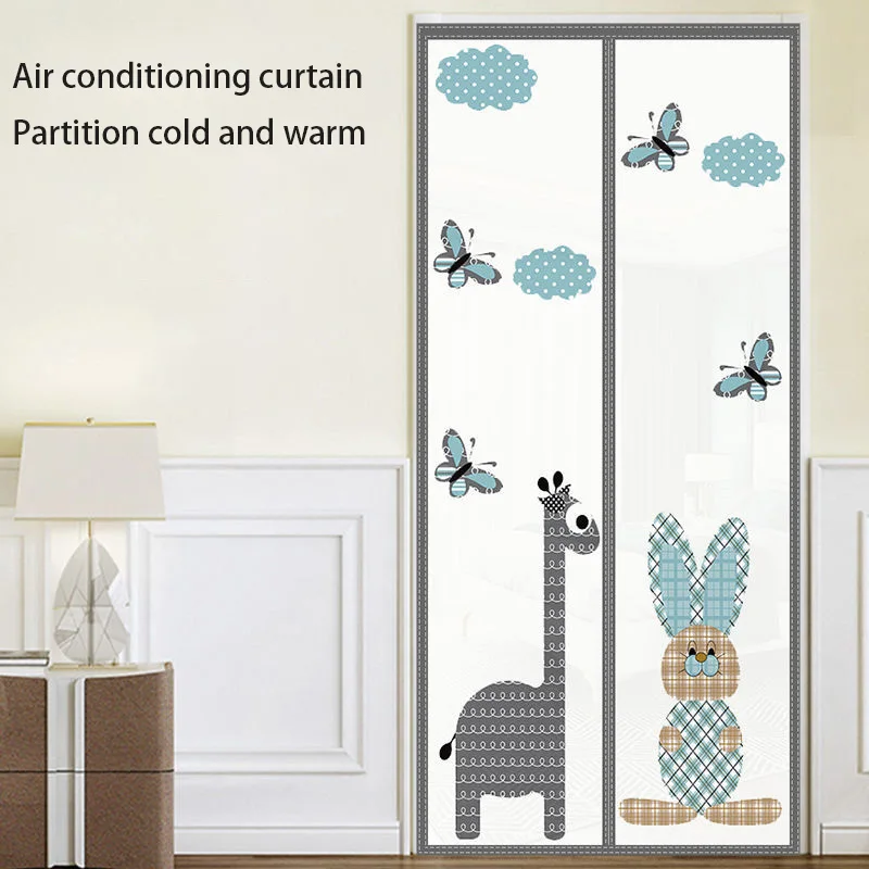 

Air-conditioning door curtain universal warm winter and summer windproof partition strong magnetic home decoration
