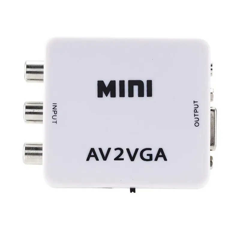Композитный адаптер Kuulee 1080P Mini HDMI-VGA-RCA AV преобразователь 3 5 мм аудиокабель VGA AV/ CVBS +