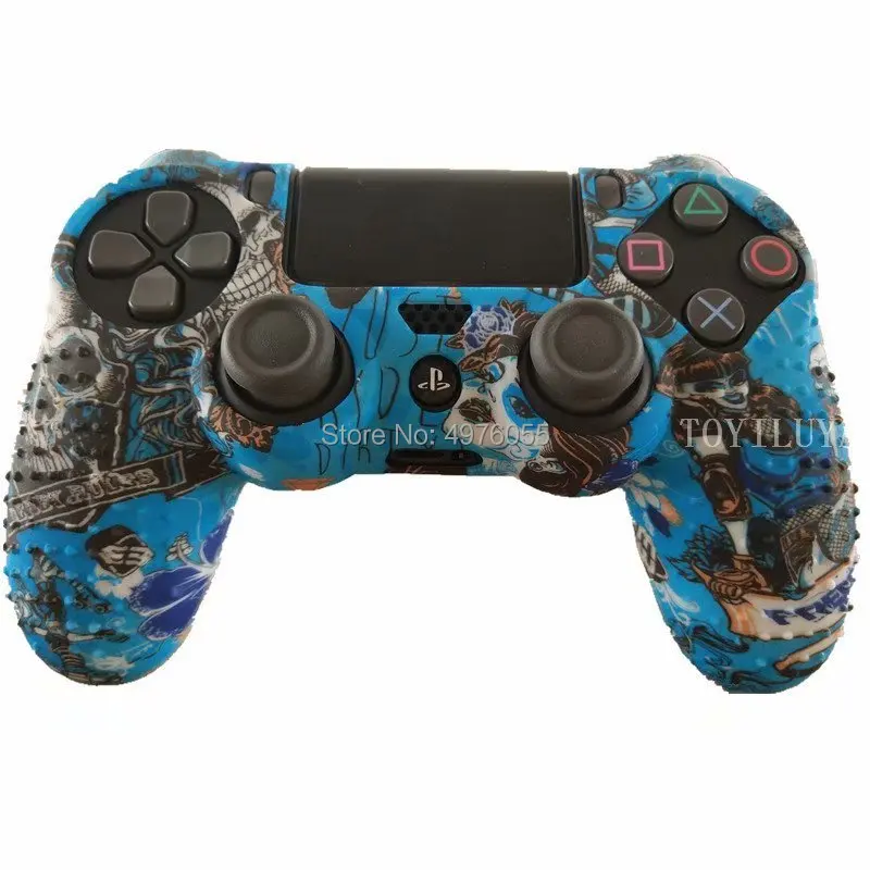 Мягкий Камуфляжный нескользящий Силиконовый чехол для Sony PlayStation Dualshock 4 PS4 Pro