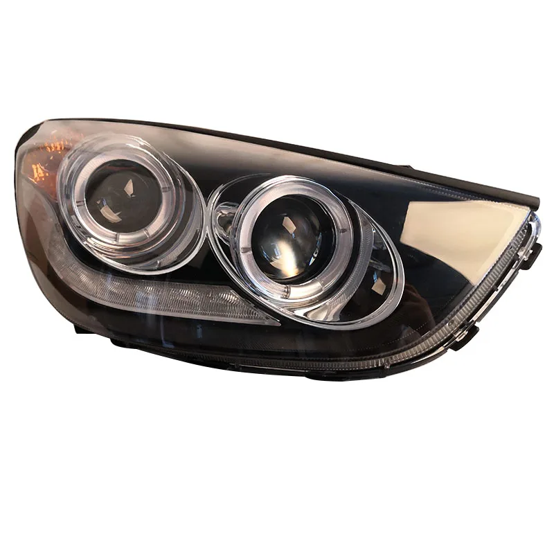 Пара модифицисветодиодный черных светодиодных фар ангельский глаз с апертурой