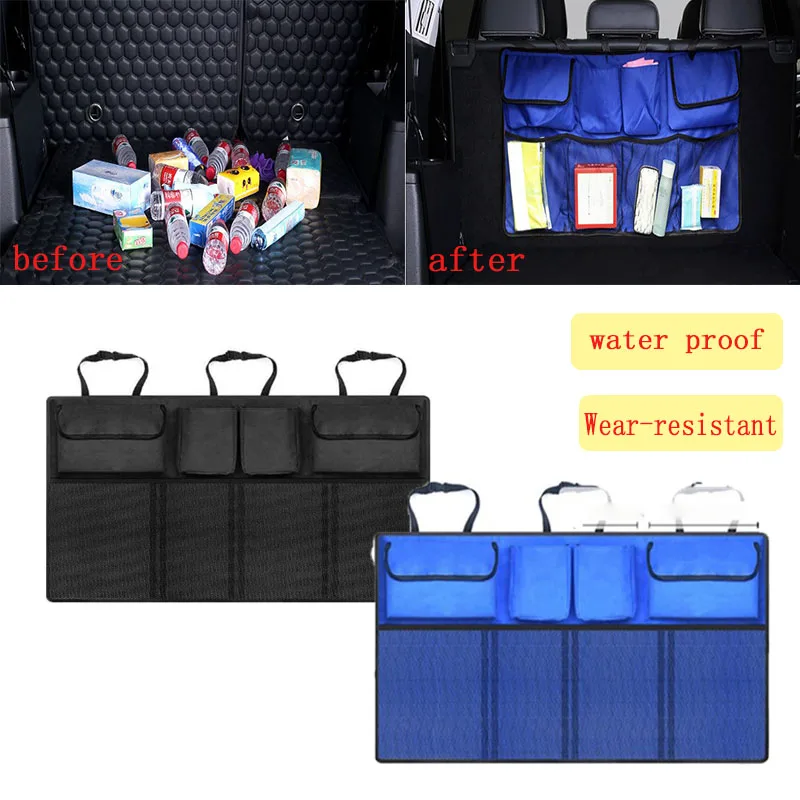 

Регулируемая сумка для хранения на заднее сиденье, сетчатая многофункциональная сумка из ткани Оксфорд для хранения и поддержания порядка ...