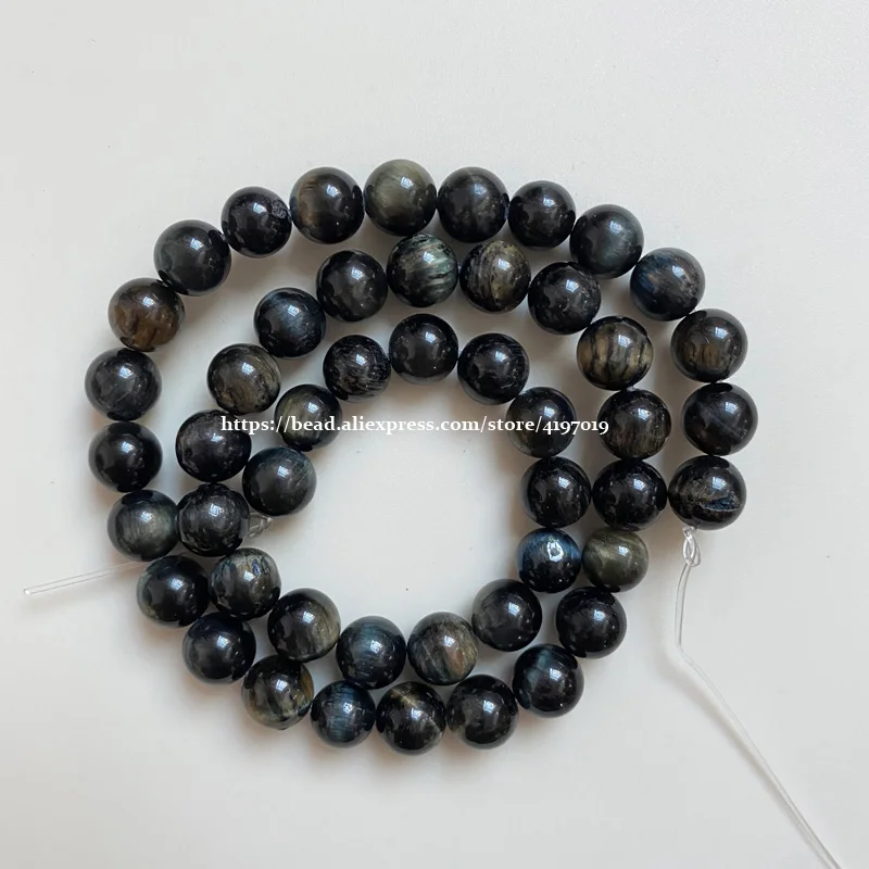 

Натуральный камень тигровый глаз B, круглые бусины темно-синего цвета, нитка 15 дюймов, 6, 8, 10, 12 мм, для изготовления ювелирных изделий