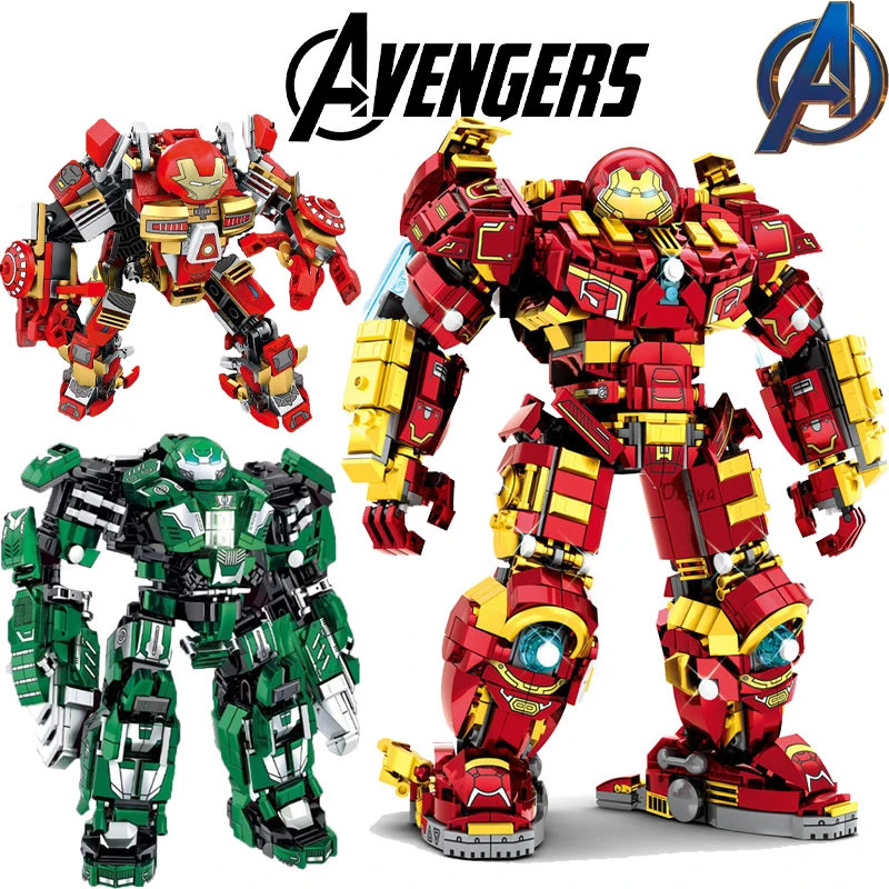 

Disney Avengers Anti-Hulk Mech Series Iron Man Model Building Blocks Educational Children's Toy Gift