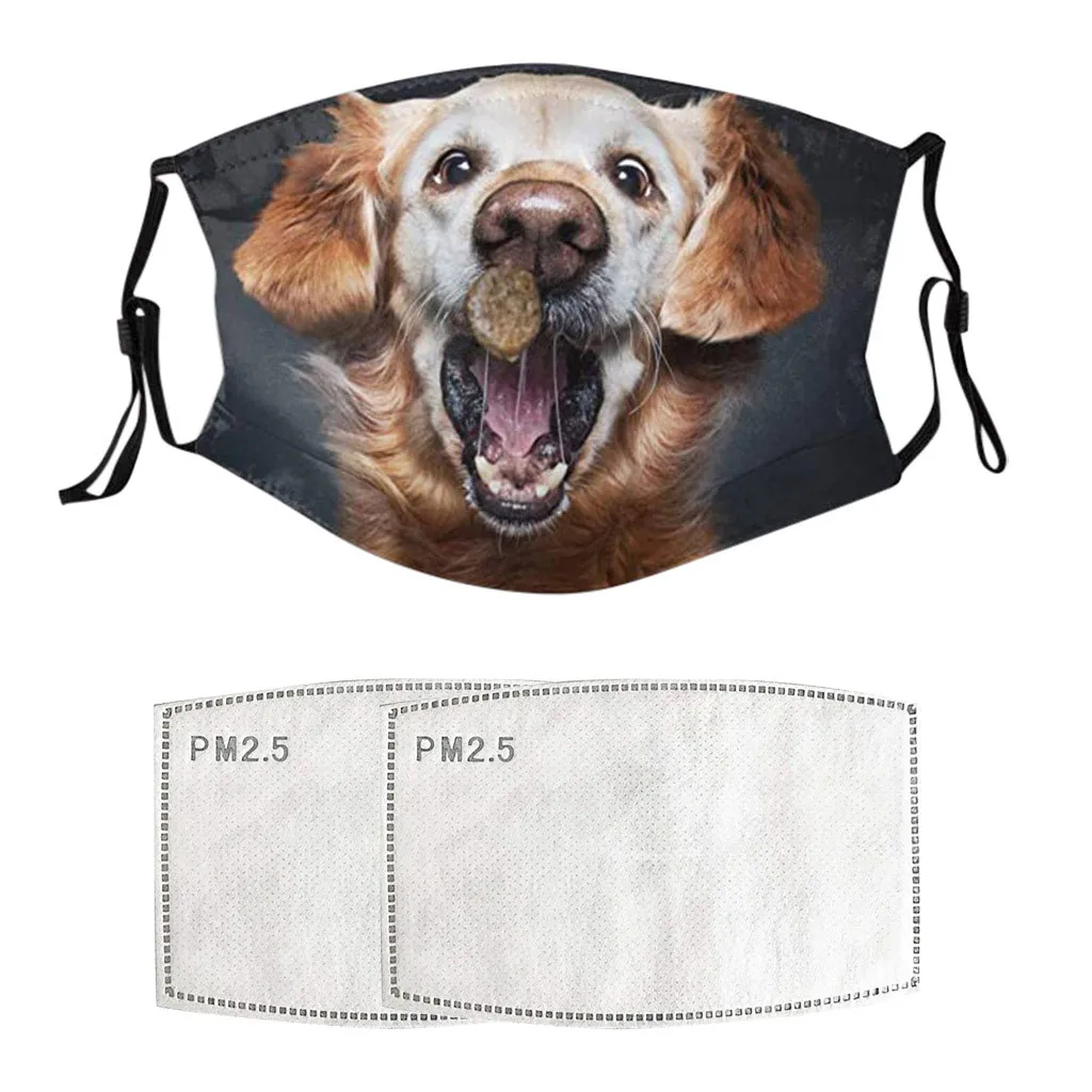 

Unisex Adult Animal Printed Funny Face Mask 3d Dog Printed Adjustable Mask Dustproof Washable Reusable Face Shield Mascarillas