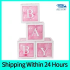 1 шт. белая коробка для детского душа, прозрачный набор воздушных шаров, Подарочные Подарки, коробка для мальчиков с буквами, украшения для детского душа, товары для дня рождения