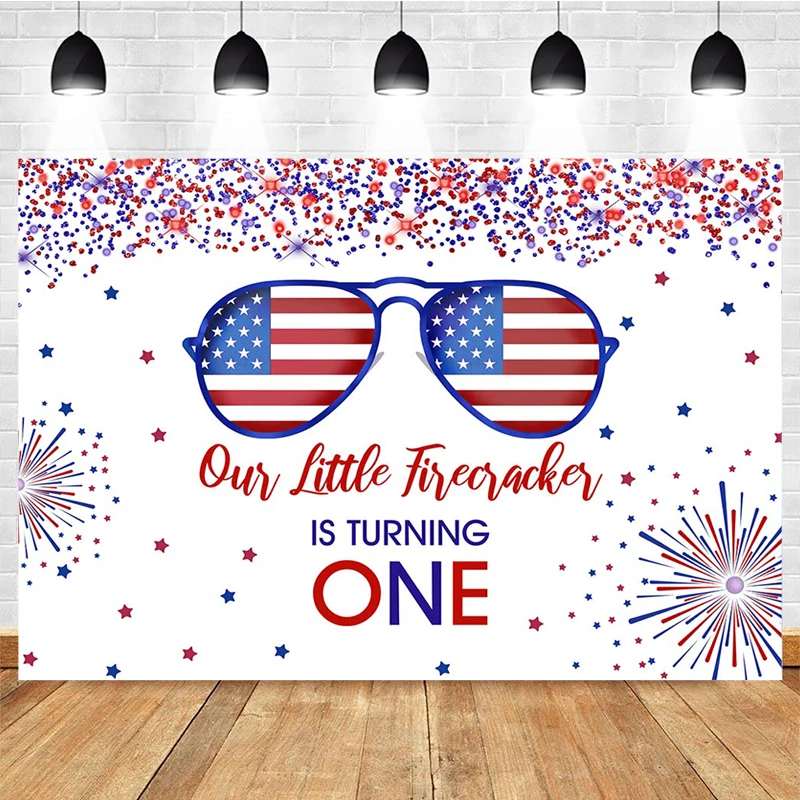

Mocsicka 1st Birthday Photography Background Fireworks Eye Decoration Props Baby Shower Child Portrait Photo Backdrop Banner