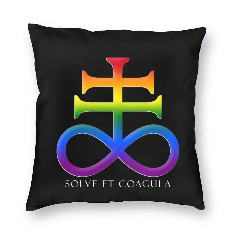

Leviathan Cross Satanic Rainbow LGBTQ Pillow Cover Home Decorative Gay Pride Cushions Throw Pillow for Sofa Double-sided Print