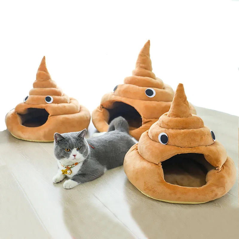 

Лежанка для кошек, зимняя теплая корзина для глубокого сна, Аксессуары для кошек