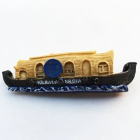 qiqipp kerala india help local traffic rice boat tourist souvenir magnetic paste refrigerator paste creative hand gift