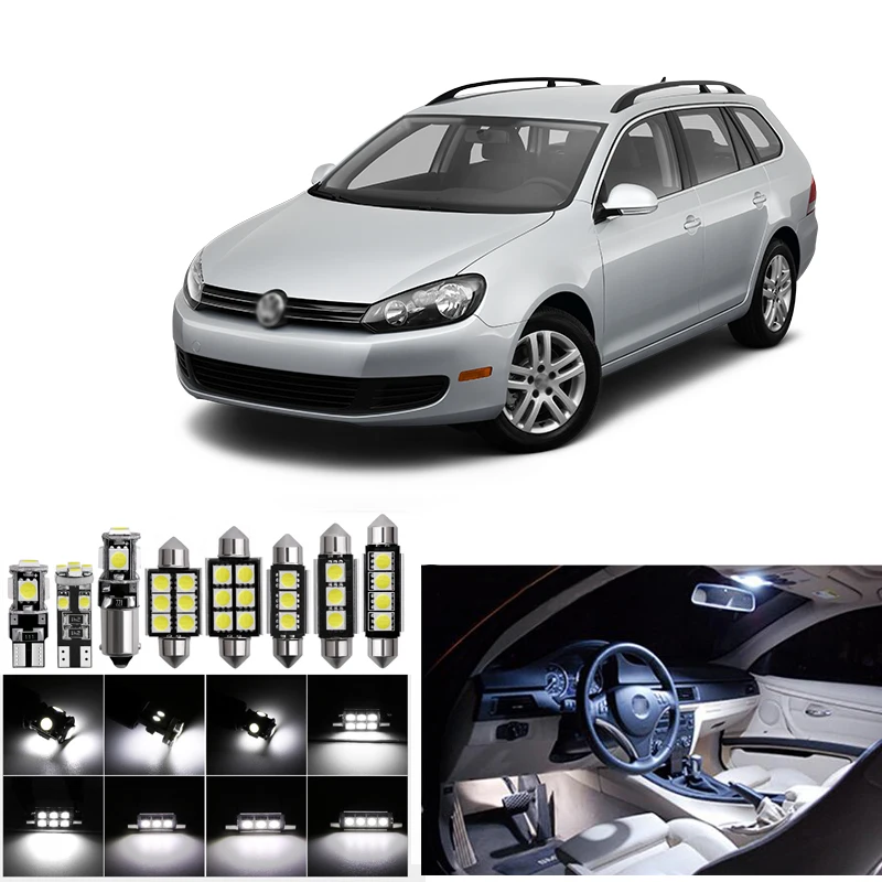 12 шт. автомобиль светодиодный белый свет лампы внутренний комплект для VOLKSWAGEN JETTA