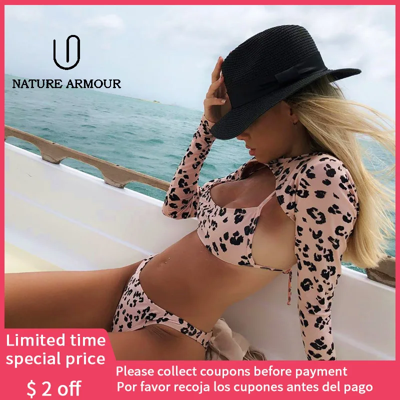 Женское бикини с низкой талией леопардовым принтом|Купальники| |