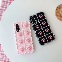 agrotera soft silicone case cover for huawei p mate 30 40 nova 5 6 7 8 pro 4g 5g 3d cute cartoon cats claws stress reliever