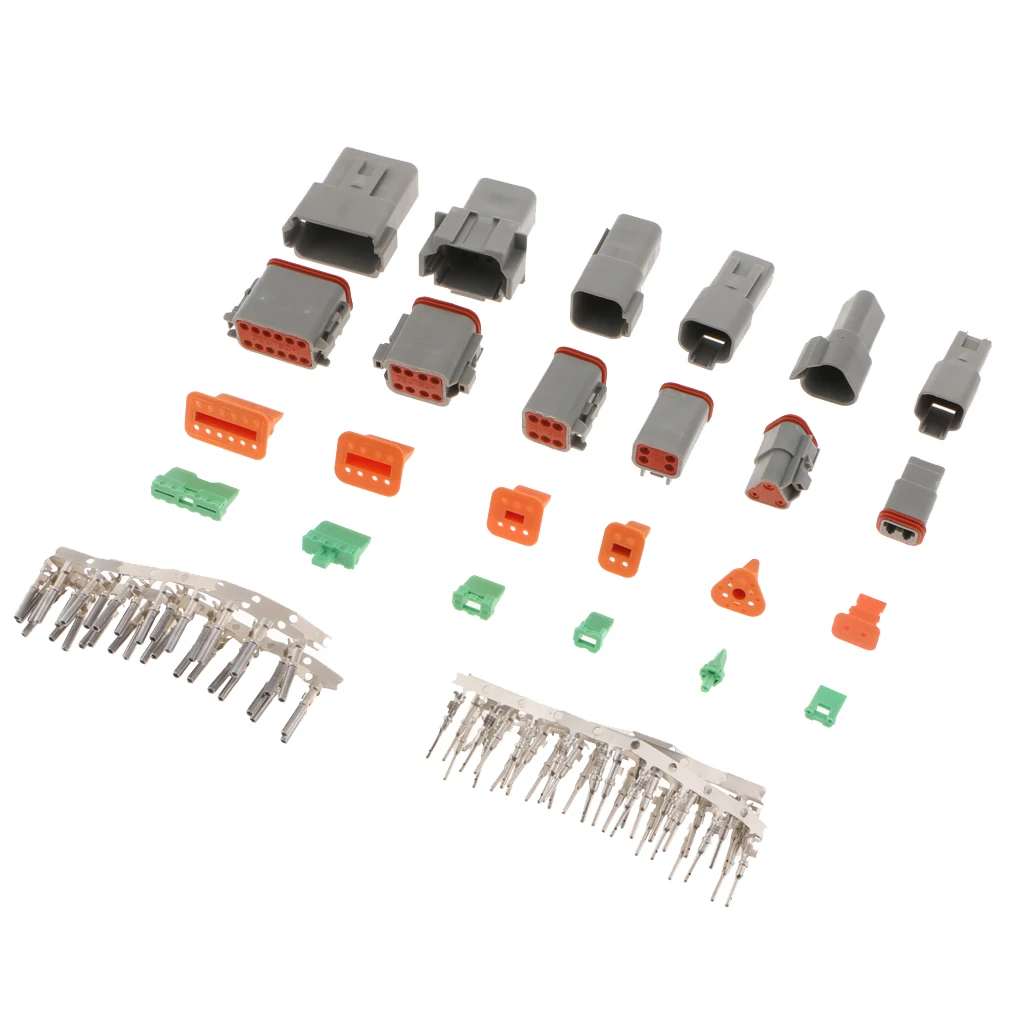 Deutsch 2 3 4 6 8 12 контактный разъем комплект с корпусом булавки и уплотнения обжимные