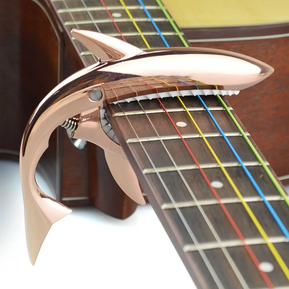 1pc Sharks Guitar Capo Quick Change Trigger For Acoustic Classic Electric Guitars Unique Shape Guitar Parts & Accessories enlarge