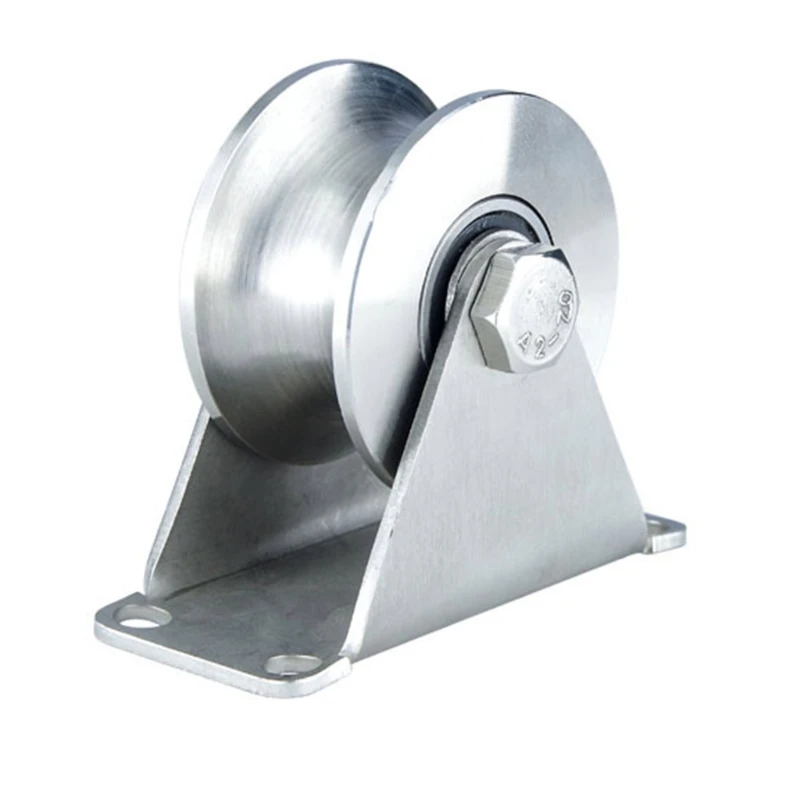 

Роликовый скользящий Трековый ролик, U-образный шкив, прочный подъемный кран из нержавеющей стали для раздвижных ворот, простая установка, П...