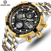 luxury brand analog digital watches men led full steel male clock men military wristwatch quartz sports watch relogio masculino