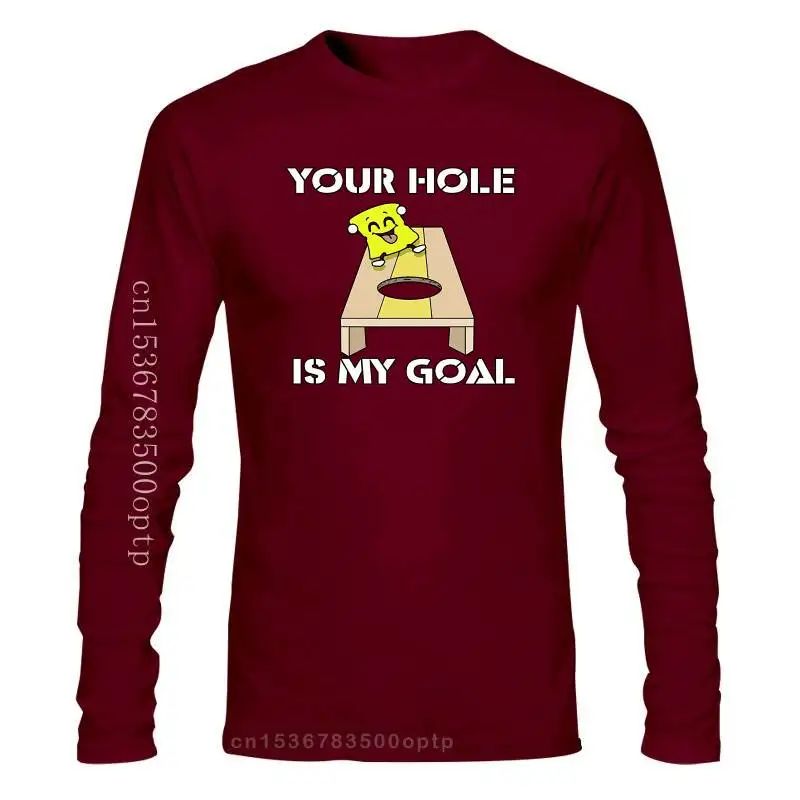 

Новинка 2021, модная мужская футболка с надписью «Your Hole is my Goal», забавная футболка с кукурузным отверстием