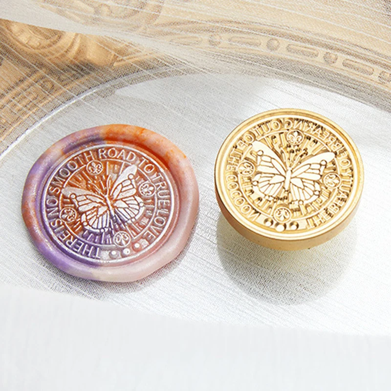 Восковая печать в виде бабочки лисы розы цветов классическом ретро стиле