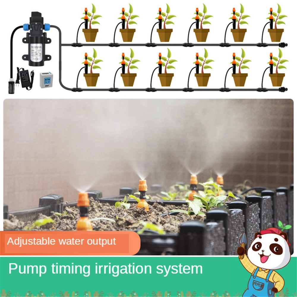 

B-LIFE Water Bump Mist Spray System for Air Virus Disinfection Site Road Cooling Garden Plant Watering with Automatic Timer