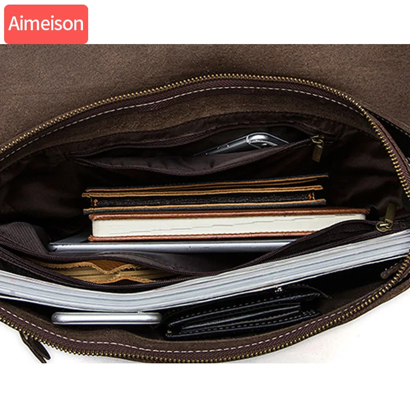 Мужская Наплечная Сумка Aimeison маленькая сумка-мессенджер из масляной кожи