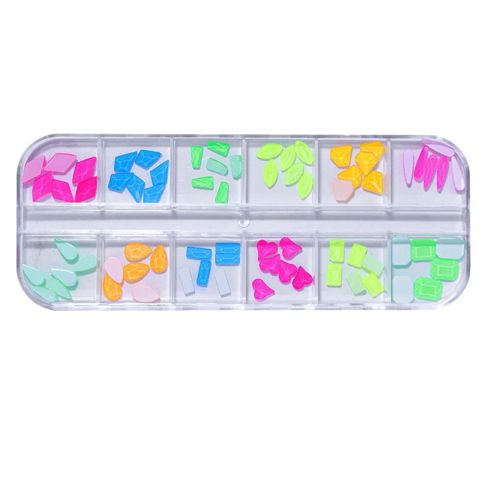 1 коробка смешанный кристалл AB стразы для дизайна ногтей с плоской задней