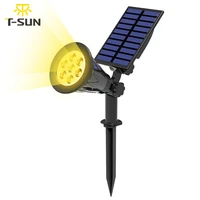 t sunrise 7 led outdoor solar lighting 200lm solar motion sensor lamp warm white 180 angle changeable lamp decoration projector