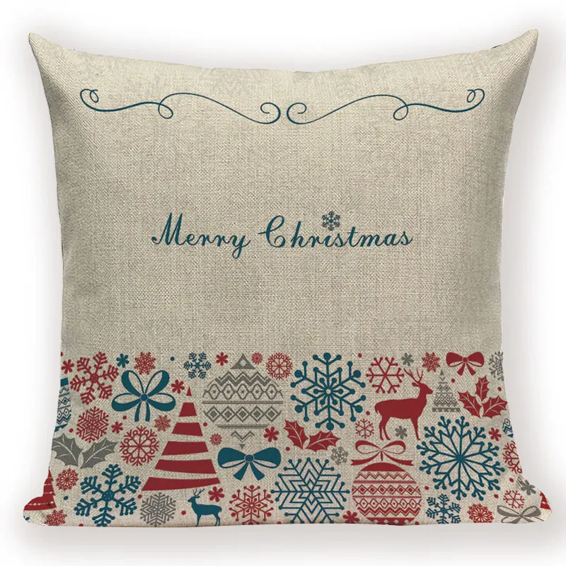 L1809-11 Merry Christmas пледы чехол для подушки мультфильм Санта Клаус Олень диван кровать Чехол скандинавский принт подушки для домашнего декора чехлы чехол s - Цвет: L1809-11