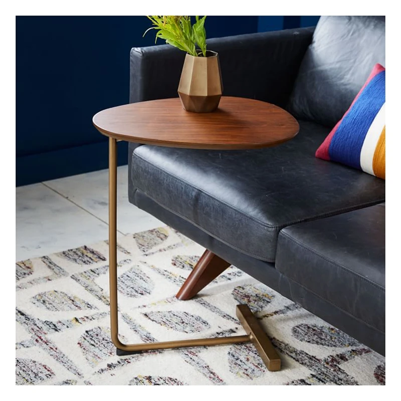 Маленький чайный столик в скандинавском стиле овальной формы для экономии