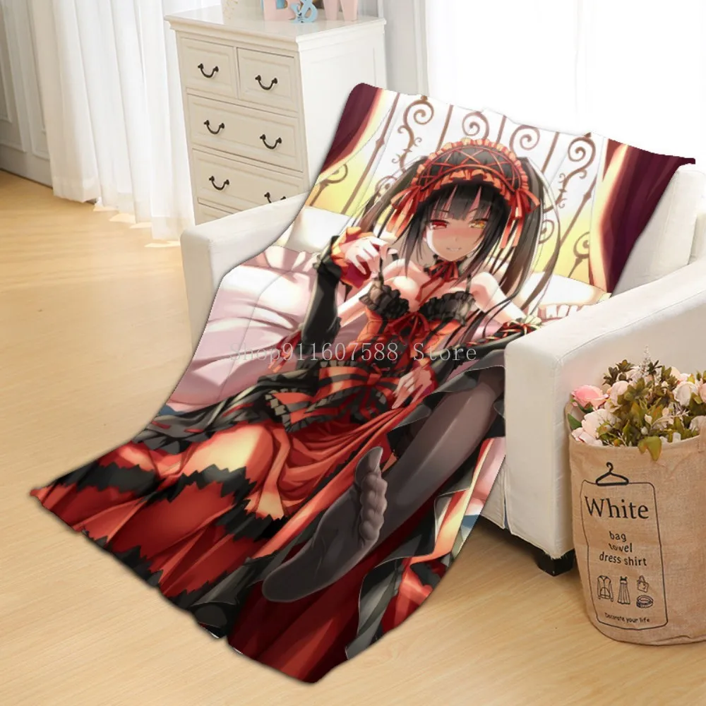 Фланелевое Одеяло для девочек модное моющееся одеяло с 3D рисунком аниме дома и