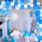 113 шт., воздушные шары-гирлянда из латекса розового и синего цветов, украшение для свадьбы, праздника для будущей мамы, товары для 1-го дня рождения мальчика
