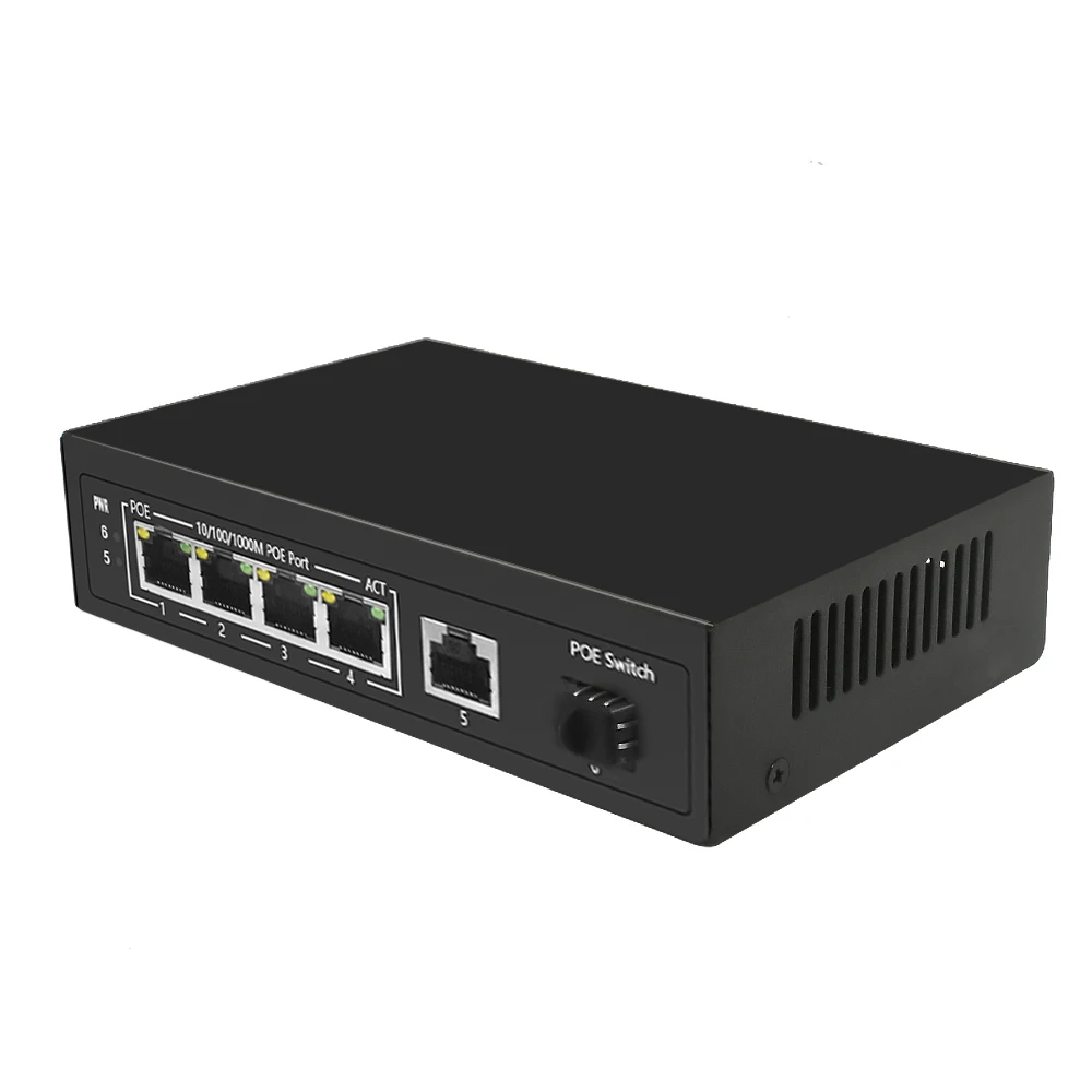Гигабитный коммутатор Ethernet с POE IEEE 802 3 af/at сетевой 5/6/10 портами Vlan полный