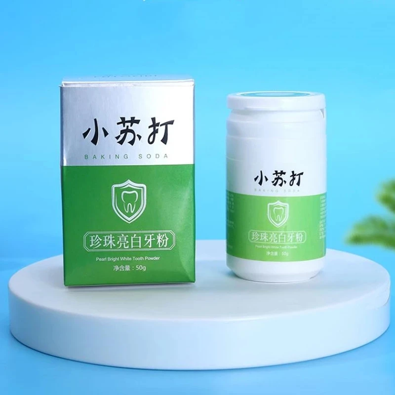 

Teeth Whitening Powder Brightening with Pearl Essence Baking Soda for Removing Stain Caused by Coffee Wine Smoking Oral Fresh
