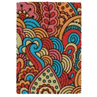 latch hook kits diy flower carpet rug plush wall tapestry kits crochet floor mat thick yarn cushion arts crafts 8761cm