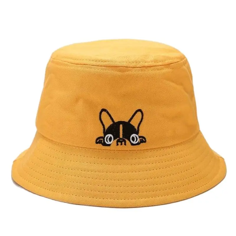 

Casual Sun Hat Cartoon Cute Bucket Hat Men Women Dog Bob Hip Hop Cap Summer Panama Sad Boys Fold Fishing Hat