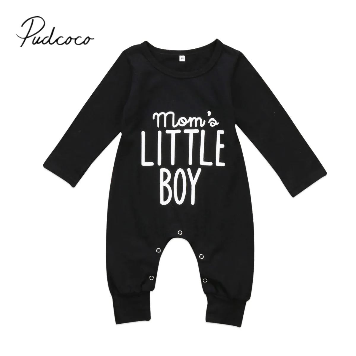 

Pudcoco 2019 New Fashion Newborn Toddler Infant Baby Boys Romper Long Sleeve Jumpsuit Playsuit Little Boy Outfits Black Clothes