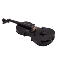 quality 44 full size acoustic violin fiddle black with case bow rosin
