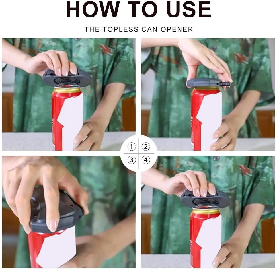 

Go Swing Topless Can Opener Bar Tool Safety Easy Manual Can Opener Multifunction Effortless Openers Household Kitchen Tool