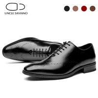 uncle saviano 4 colors oxfords brogue handmade man business shoes black designer luxury wedding dress best men shoes original