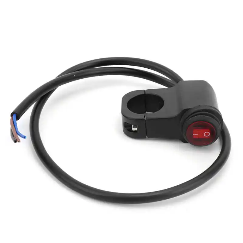 7/8in руль переключатель фар опаснос Управление вкл/выкл кнопка с красный