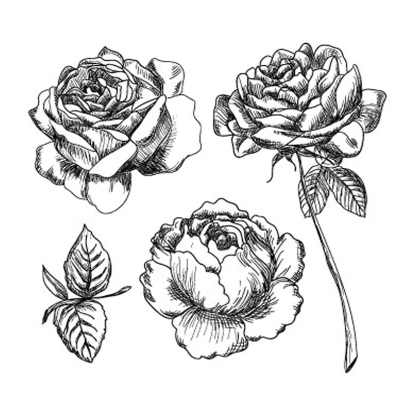 

Flowers Silicone Clear Seal Stamp DIY Scrapbooking Embossing Photo Album Decor