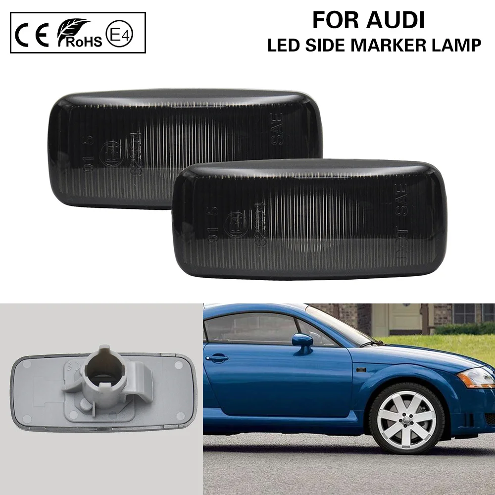 

2*PCS OEM Style Smoked Side Marker Lamp light turn signal light For Audi A3 hatchback Sportback A4 B6/B7 A6 C6 Avant sedan