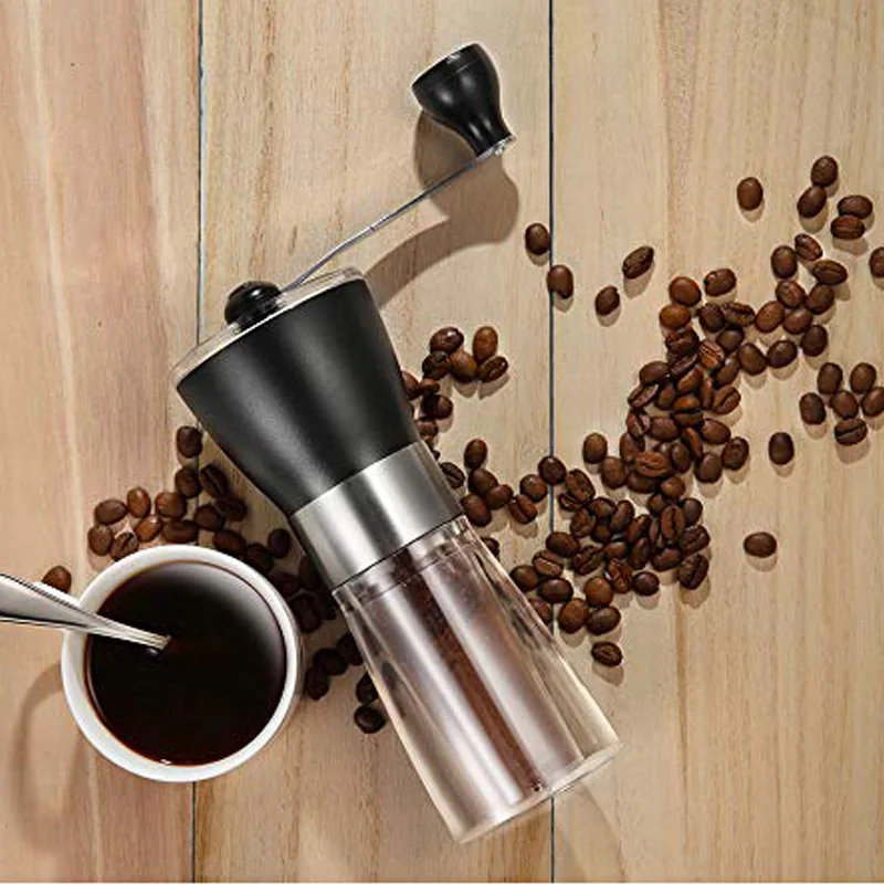 Кофемолка с ручным приводом портативная мельница для зерен регулируемая