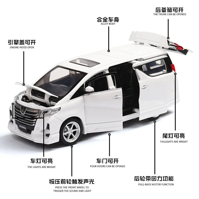 Коллекционная лимитированная модель автомобиля jackirijk 1/32 Toyota Alphard | Игрушки и