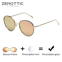 zenottic prescription polarized sunglasses for women myopia optical eyeglasses uv400 polaroid round degree sun glasses shades