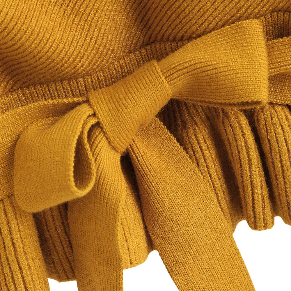 ZAFUL свитер с коротким рукавом и баской женские свитера высокой талией пуловеры