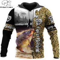 beautiful carp fishing camo 3d all over printed mens autumn hoodie sweatshirt unisex streetwear casual zip jacket pullover kj579