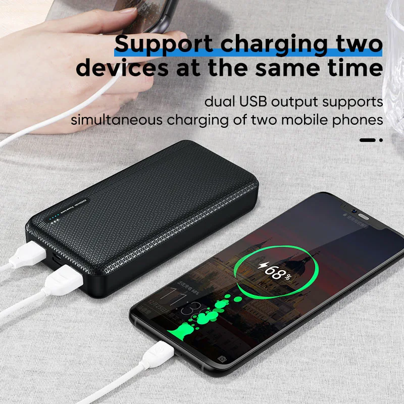 Внешний аккумулятор joyрум 20000 мАч 2 USB порта 10000 внешний Mico Type c портативное