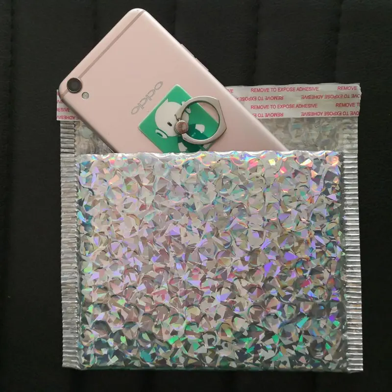 18x13 см Лазерная Серебряная CD/VCD упаковка почтовые конверты с пузырчатой пленкой внутри Золотая фольга пластиковый мягкий конверт Подарочная сумка почтовый конверт сумка
