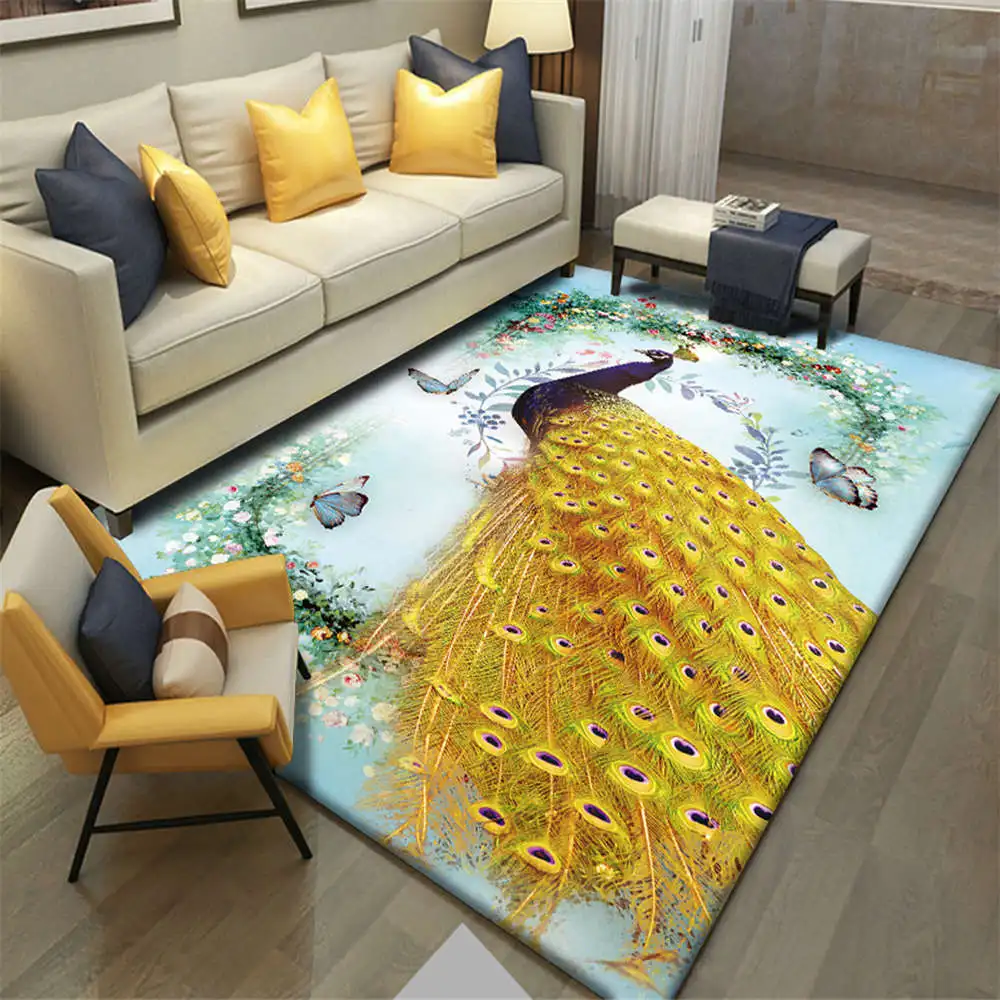 Ковер с птичьими перьями в скандинавском стиле мягкие фланелевые коврики для